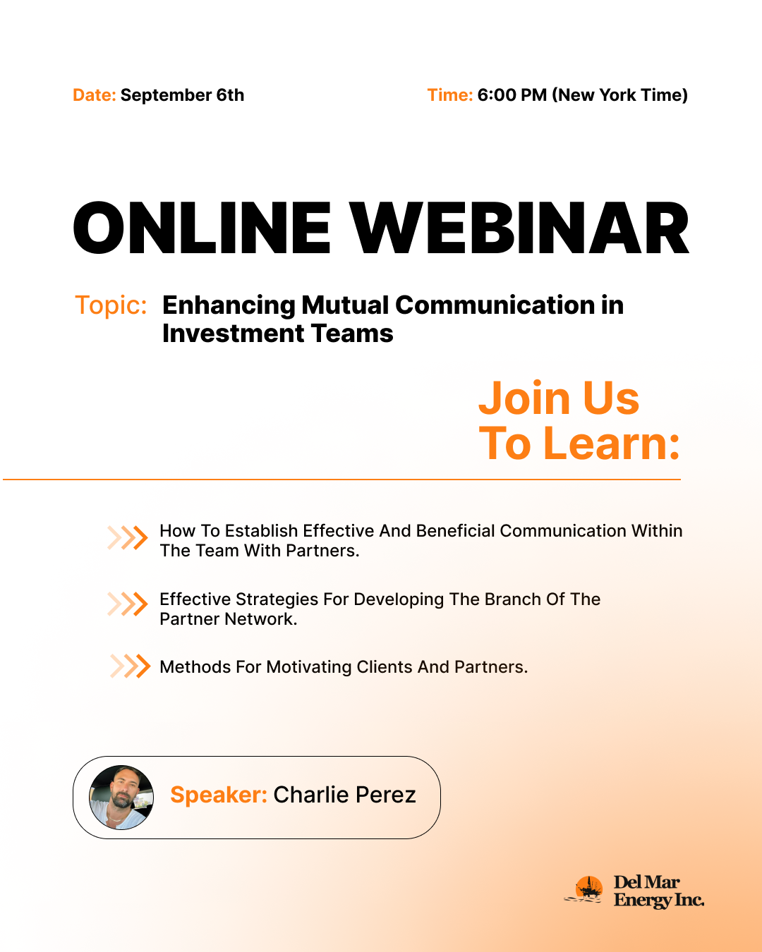 Online Webinar: Enhancing Communication in Investment Teams