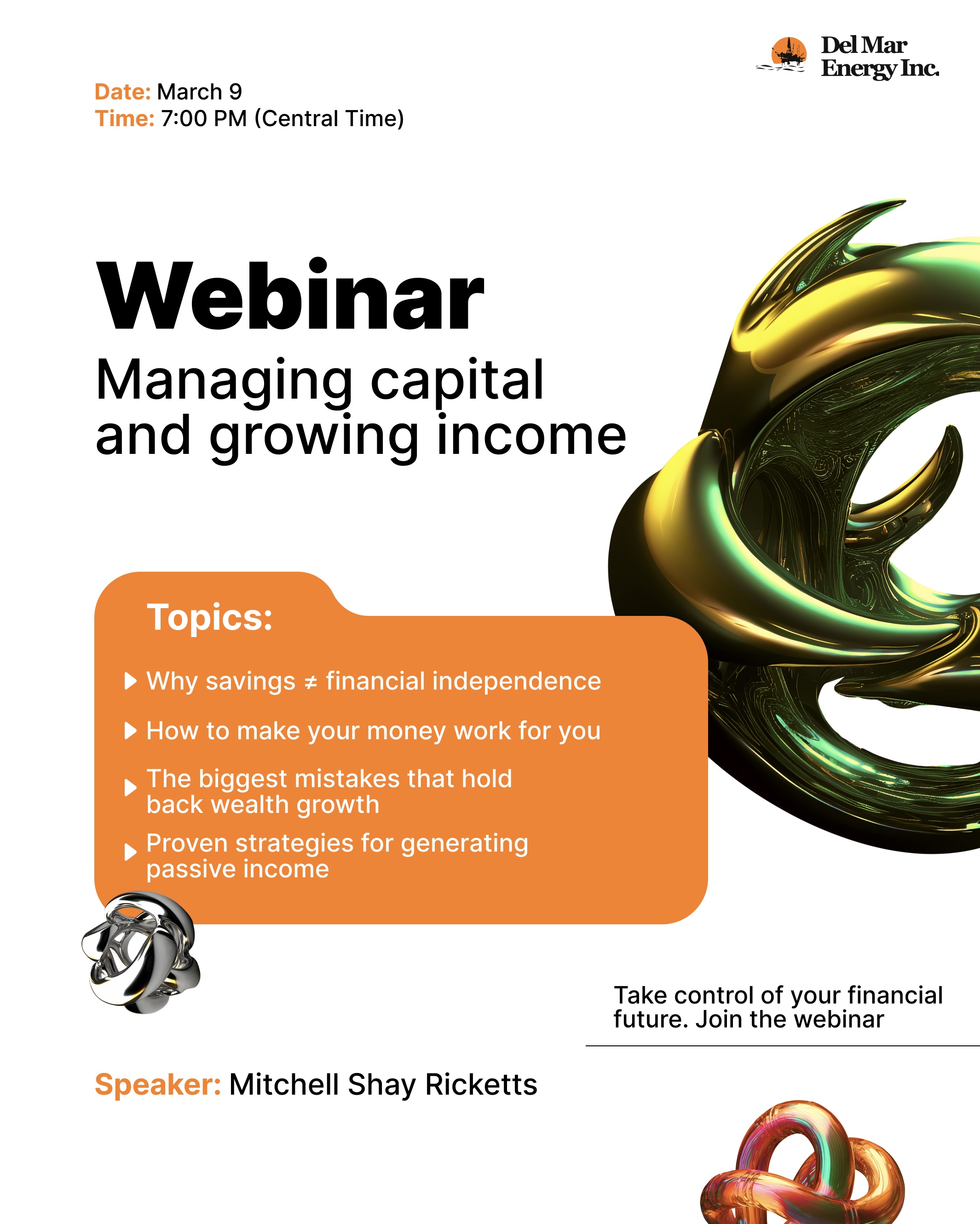 Webinar: How to manage capital and grow your income